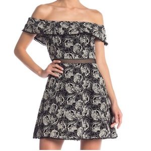 🎈Sale🎈 Jos Dress With Sheer Lace Panel Detailing